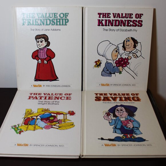 Value Tales Books Lot of 4 (10 1/2" tall) Saving Patience Kindness Friendship - Picture 1 of 1